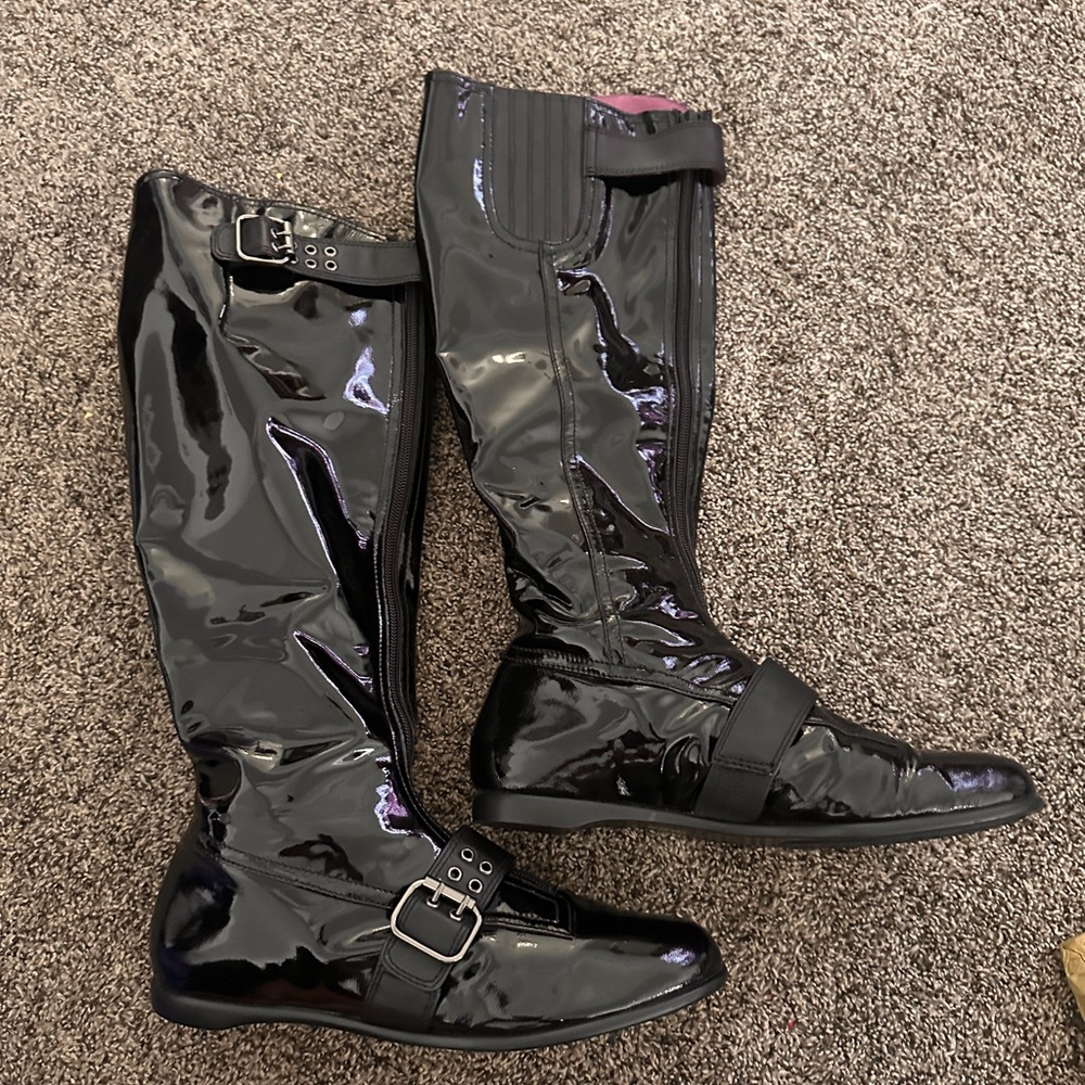 Taryn Rose Black Over the Knee Boots